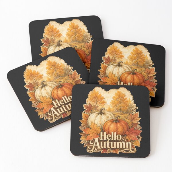 Item preview, Hello Autumn Vintage Botanical Pumpkin Maple Leaves Aesthetic designed and sold by BeardWave.