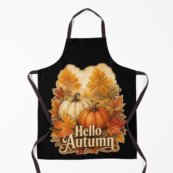 Item preview, Hello Autumn Vintage Botanical Pumpkin Maple Leaves Aesthetic designed and sold by BeardWave.