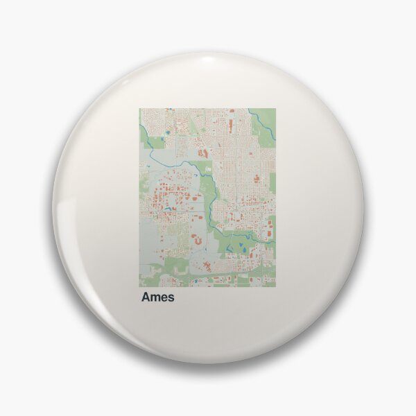 Item preview, Ames Minimalistic Map Art designed and sold by MapsNerd.