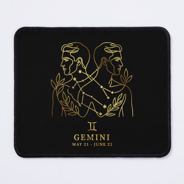 Item preview, Gemini Constellation Twins Line Art - Vintage "Gold" Zodiac Star Sign designed and sold by Vikreta.