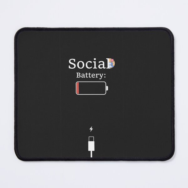 Item preview, Social Battery 1% Funny Introvert Quote | Socially Drained Humor designed and sold by Shadryx.