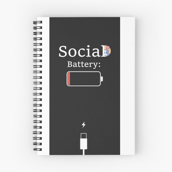 Item preview, Social Battery 1% Funny Introvert Quote | Socially Drained Humor designed and sold by Shadryx.