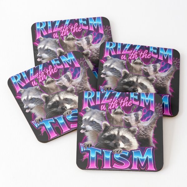 Item preview, Rizz Em With The Tism Funny Raccoon designed and sold by nopalism.