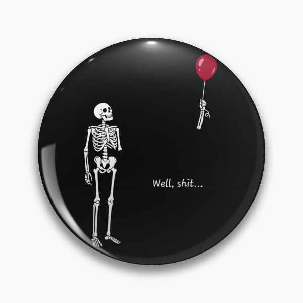 Item preview, Funny Skeleton Lost Arm Red Balloon designed and sold by nopalism.