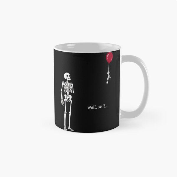 Item preview, Funny Skeleton Lost Arm Red Balloon designed and sold by nopalism.