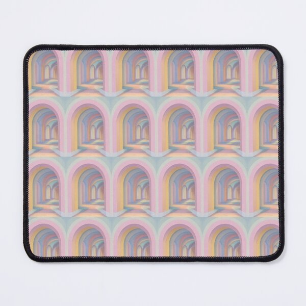 Item preview, Minimalist Pastel Pink Arch Architecture Mosaic Pattern designed and sold by IntelliMindDesigns.