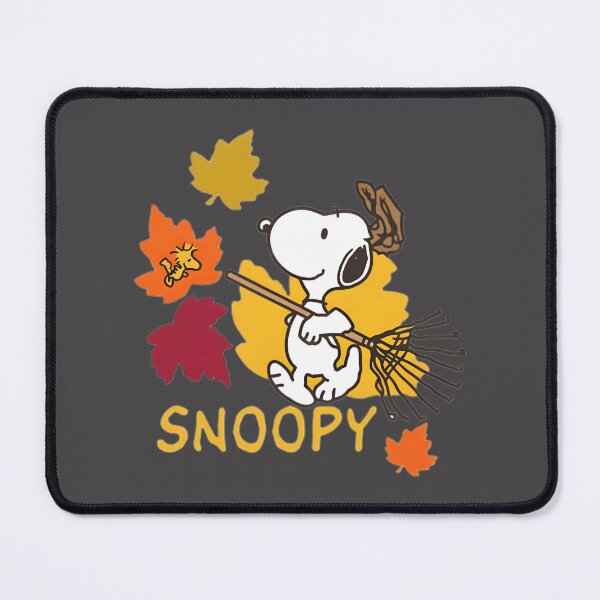 Item preview, Snoopy Raking Autumn Leaves Cute Fall Cartoon Illustration designed and sold by wallflower2war.