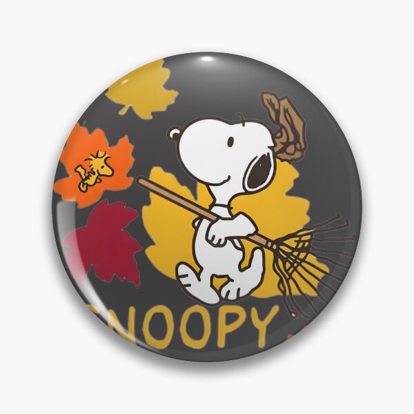 Item preview, Snoopy Raking Autumn Leaves Cute Fall Cartoon Illustration designed and sold by wallflower2war.