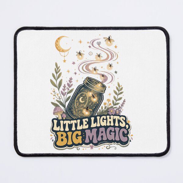 Item preview, Little Lights Big Magic Firefly Jar Celestial Cottagecore Night Art Design designed and sold by inkoutninja.
