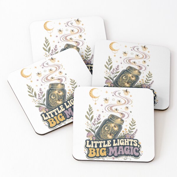 Item preview, Little Lights Big Magic Firefly Jar Celestial Cottagecore Night Art Design designed and sold by inkoutninja.