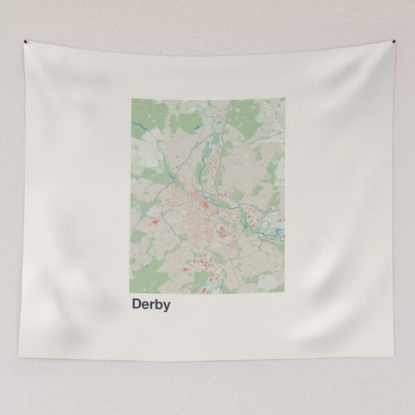 Item preview, Derby Minimalistic Map Art designed and sold by MapsNerd.
