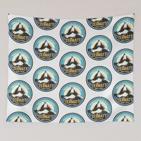 Item preview, Zermatt Ski Switzerland Skiing Alps Sticker T-Shirt 02 designed and sold by sailtonfg.