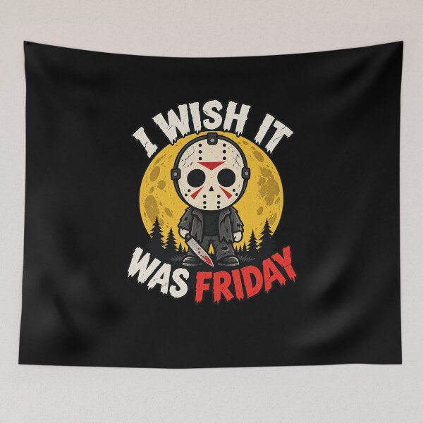 Item preview, I Wish It Was Friday Chibi Masked Slasher Funny Weekend Design designed and sold by AnimeSH9.