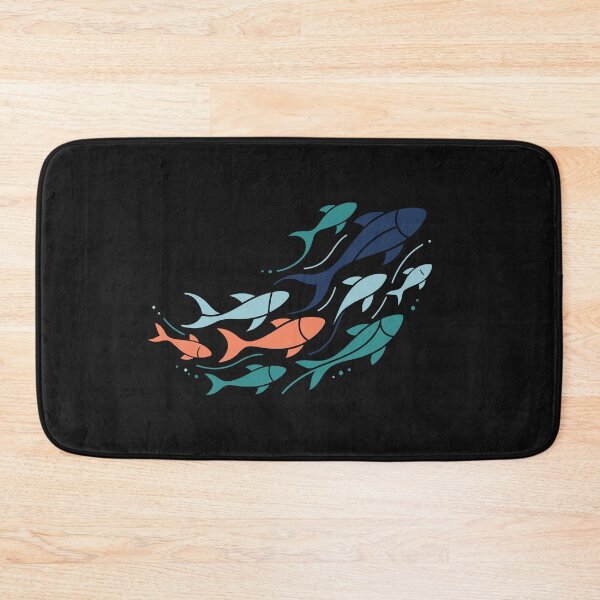 Item preview, Abstract School of Fish Design with Dynamic Flowing Waves designed and sold by ElegantOutlines.