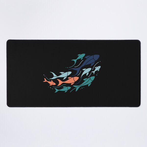 Item preview, Abstract School of Fish Design with Dynamic Flowing Waves designed and sold by ElegantOutlines.