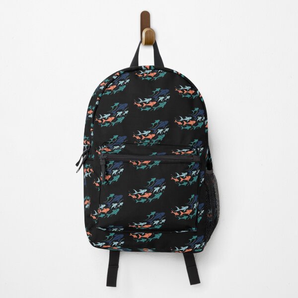 Item preview, Abstract School of Fish Design with Dynamic Flowing Waves designed and sold by ElegantOutlines.