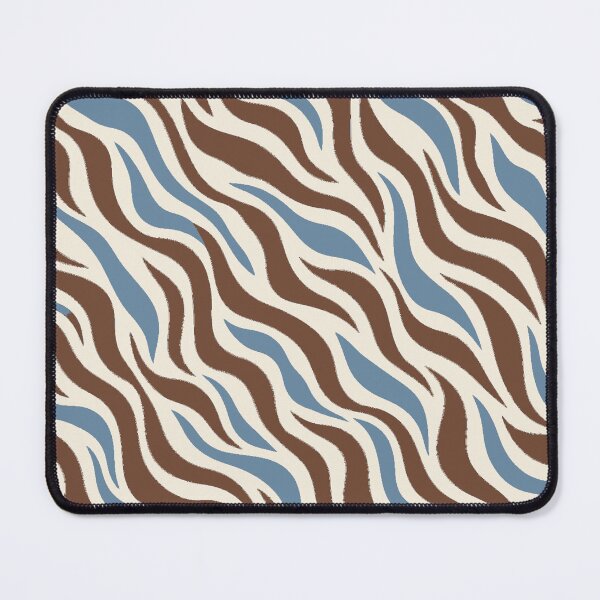 Item preview, Abstract Blue Brown Zebra Stripe Pattern designed and sold by Glottopia.
