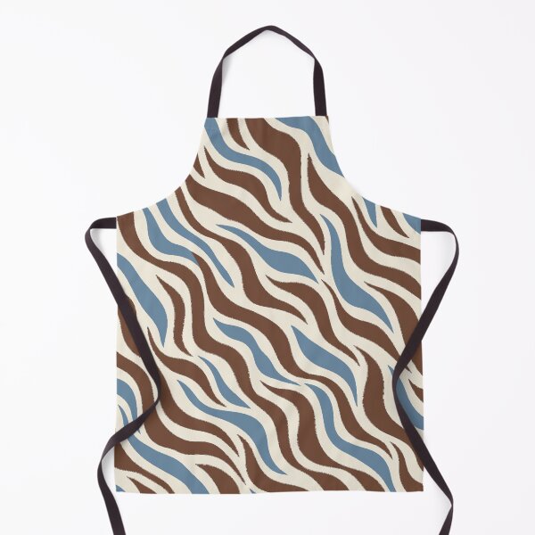 Item preview, Abstract Blue Brown Zebra Stripe Pattern designed and sold by Glottopia.