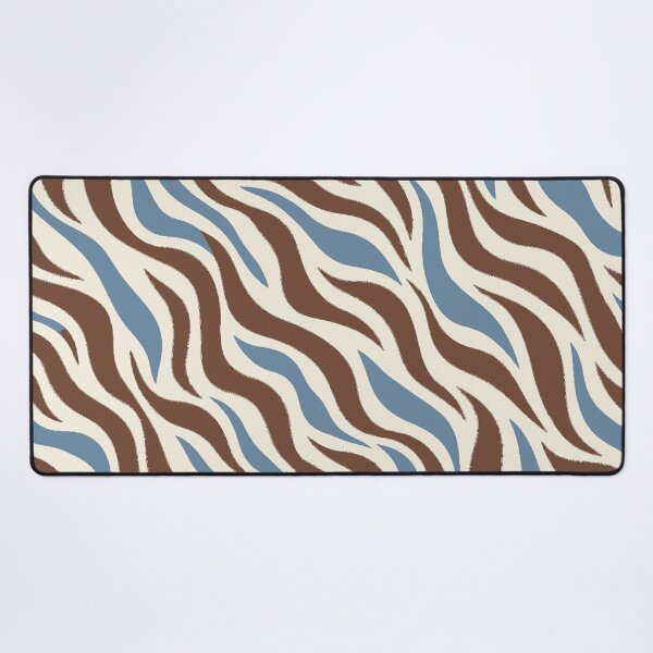 Item preview, Abstract Blue Brown Zebra Stripe Pattern designed and sold by Glottopia.
