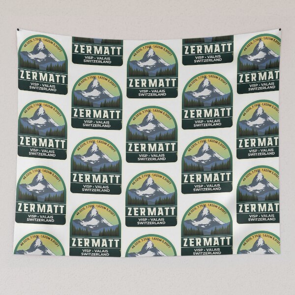 Item preview, Zermatt Ski Switzerland Skiing Alps Sticker T-Shirt 03 designed and sold by sailtonfg.