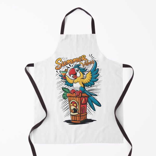 Item preview, Cute Cartoon Parrot Tropical Cocktail Tiki Bar Mascot designed and sold by LaGaillou.