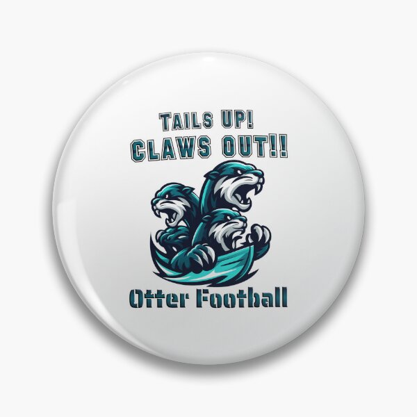 Item preview, Tails Up Claws Out Otter Football Mascot designed and sold by Richielocko.