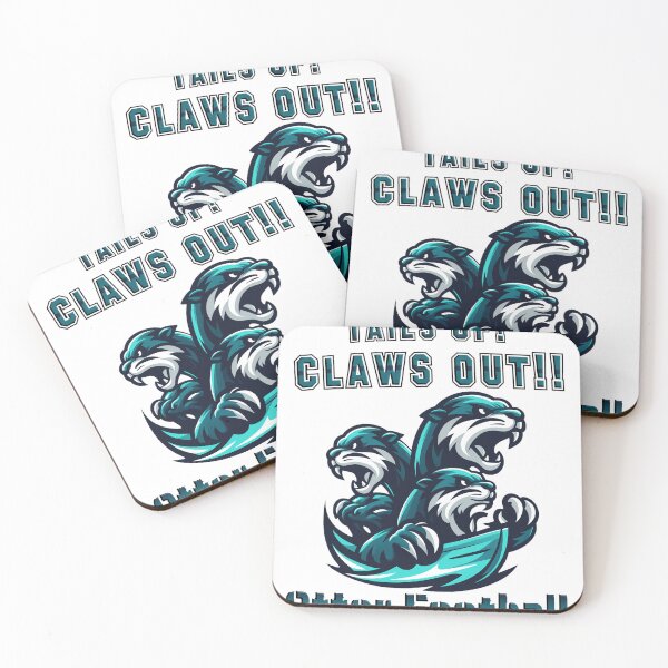 Item preview, Tails Up Claws Out Otter Football Mascot designed and sold by Richielocko.