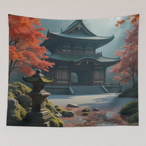 Item preview, Autumn Silence | Temple Among the Maples designed and sold by nhk999.