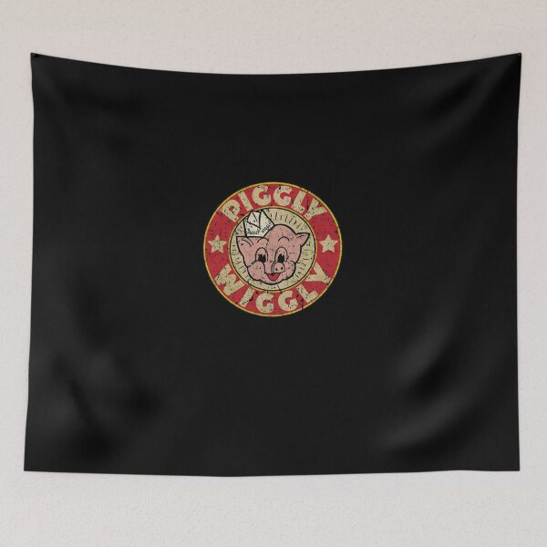 Item preview, Vintage Distressed Grocer Cute Pig Mascot Badge designed and sold by LaGaillou.