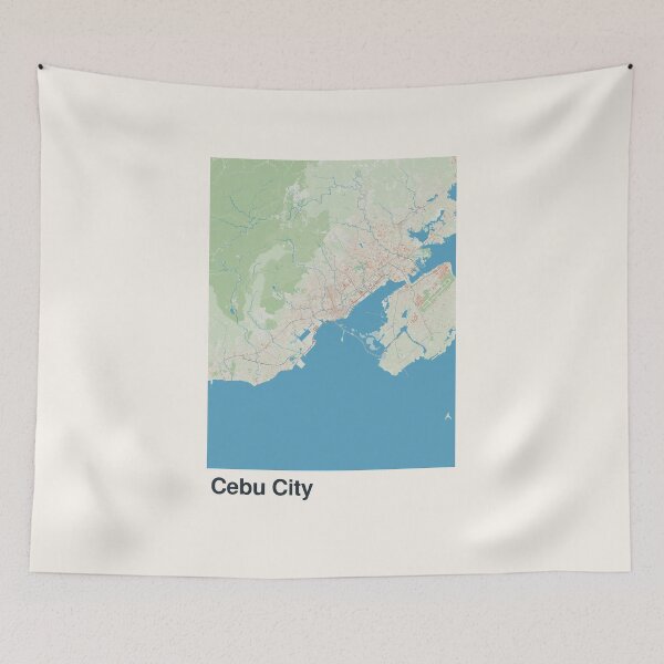 Item preview, Cebu City Minimalistic Map Art designed and sold by MapsNerd.