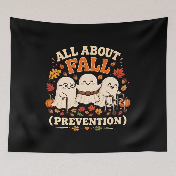 Item preview, Cute Ghosts All About Fall Prevention Humor designed and sold by Dmo3HarkoArt.