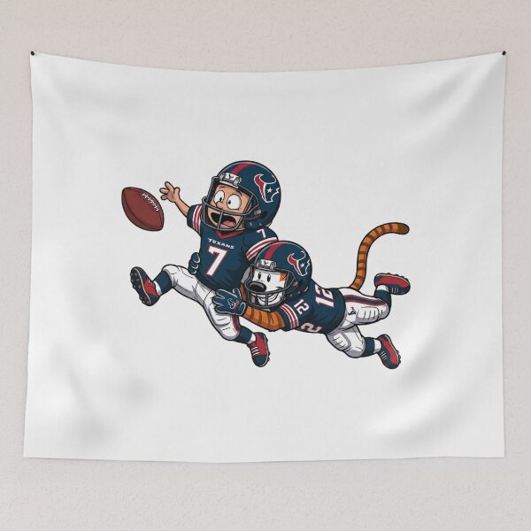 Item preview, Calvin And Hobbes Houston Texans Football Action Fan designed and sold by DamianRoy88.