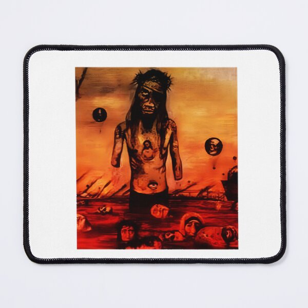 Item preview, Fiery Man in Hell Illustration with Bold and Intense Design designed and sold by Honeybadger4455.