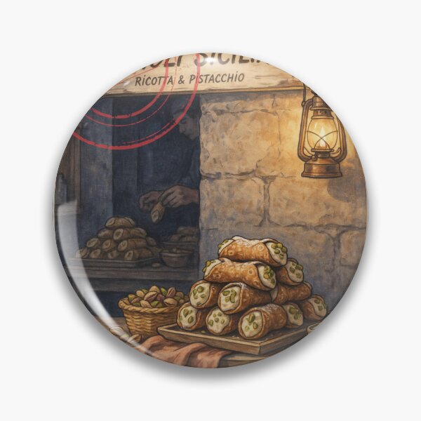 Item preview, Sicily Cannoli Night Market — Premium Italian Dessert Art designed and sold by stickercuffs.
