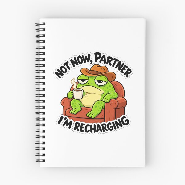 Item preview, Not Now Partner I'm Recharging Frog Sticker designed and sold by MyCreatureArt.