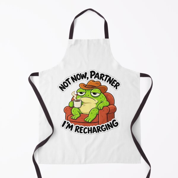 Item preview, Not Now Partner I'm Recharging Frog Sticker designed and sold by MyCreatureArt.