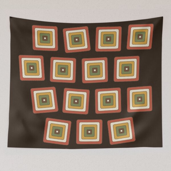 Item preview, Concentric Square Bullseye 1970s Supergraphic Target Pattern designed and sold by KungPowUnicorn.