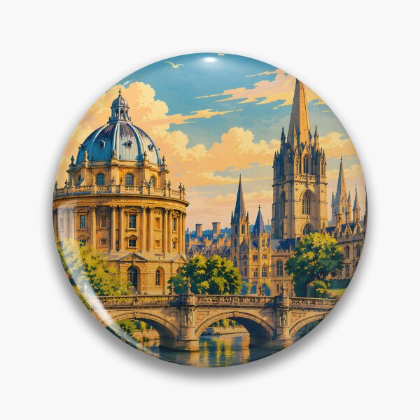 Item preview, Oxford England Vintage Travel Poster Wall Art designed and sold by TAOptimus .