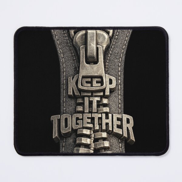 Item preview, Keep It Together – Industrial Zipper Typography designed and sold by rigelcreation.