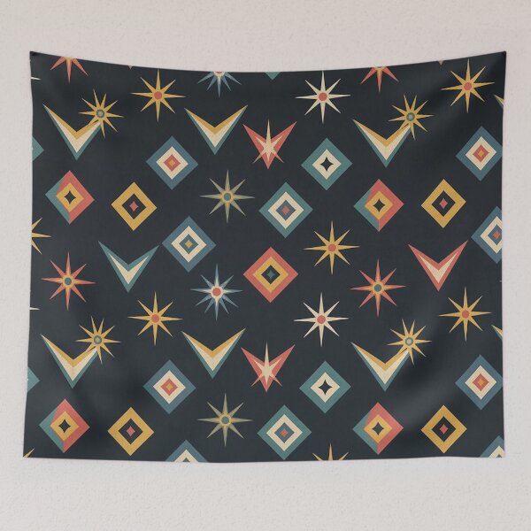 Item preview, Mystical Celestial Gold Starry Night Astrology Pattern designed and sold by IntelliMindDesigns.