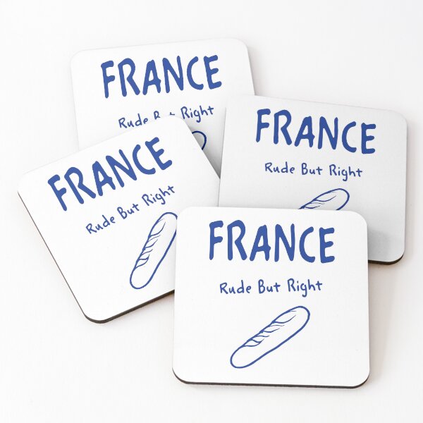 Item preview, France Baguette Print – Rude But Right, Funny Design designed and sold by MarkedArtPrints.