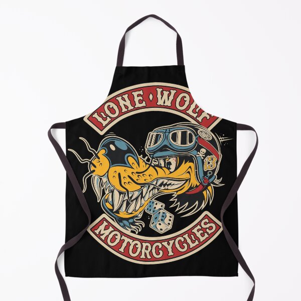 Item preview, Lone Wolf Motorcycles Retro Biker Wolf Design designed and sold by Richielocko.