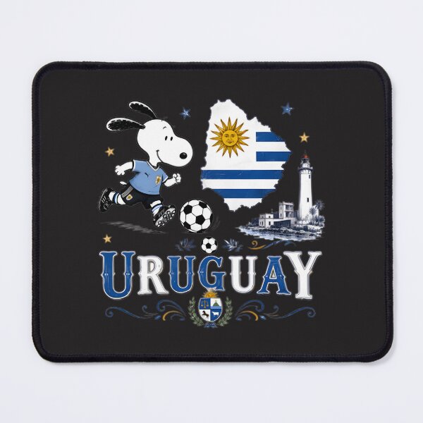 Item preview, Snoopy Playing Soccer Supporting Uruguay Team World Cup Design designed and sold by MasonTheGamer.