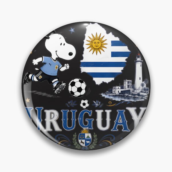 Item preview, Snoopy Playing Soccer Supporting Uruguay Team World Cup Design designed and sold by MasonTheGamer.