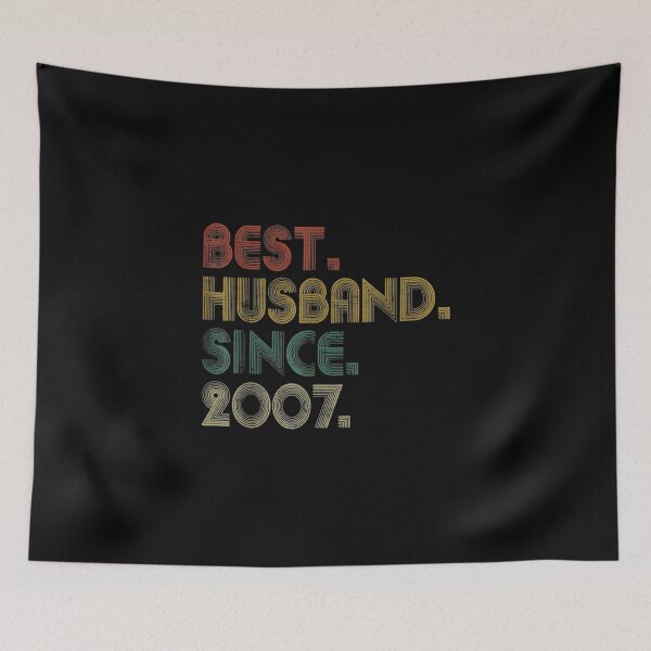 Item preview, Best Husband Since 2007 Retro Anniversary Marriage Art designed and sold by mikosap.