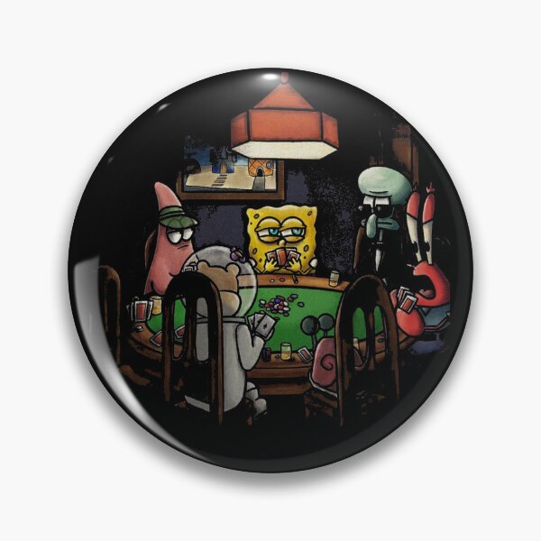 Item preview, SpongeBob SquarePants Poker Night Patrick Squidward Mr Krabs Cartoon Graphic designed and sold by MaremmaStudio.