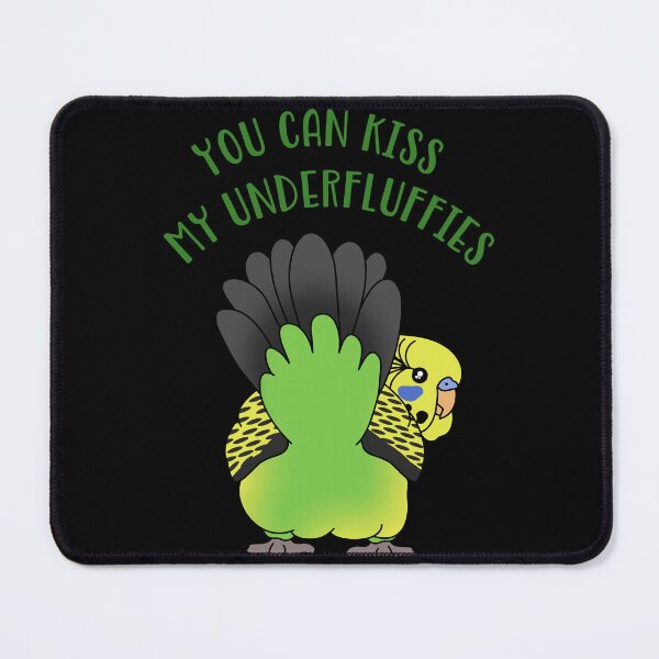 Item preview, You can kiss my underfluffies - Green Budgie Doodle designed and sold by FandomizedRose.