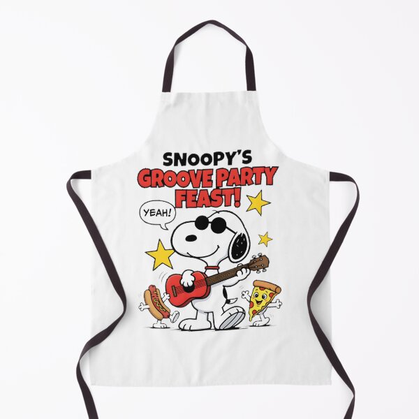 Item preview, Snoopy Inspired Cartoon Dog Playing Guitar at a Groove Party Feast designed and sold by MasonTheGamer.