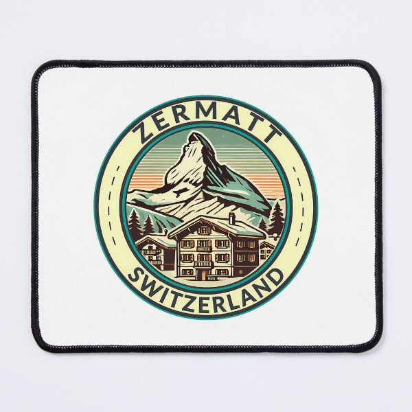 Item preview, Zermatt Switzerland Illustration Travel Art Badge designed and sold by sailtonfg.