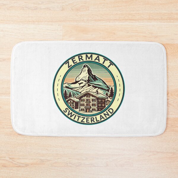 Item preview, Zermatt Switzerland Illustration Travel Art Badge designed and sold by sailtonfg.